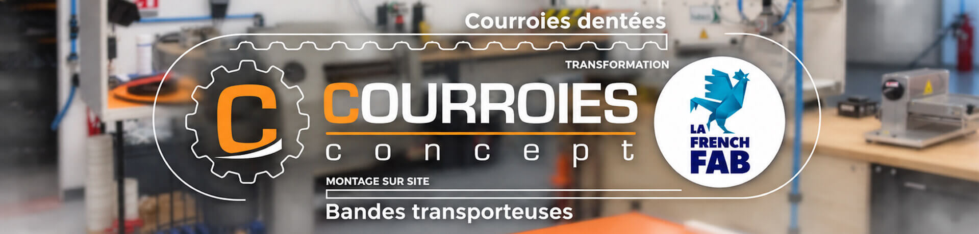 Atelier de transformation de courroies et composants industriels