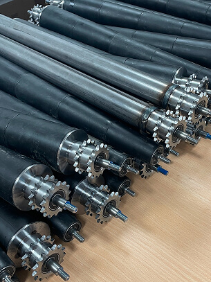 Support de rouleau pour convoyeur industriel